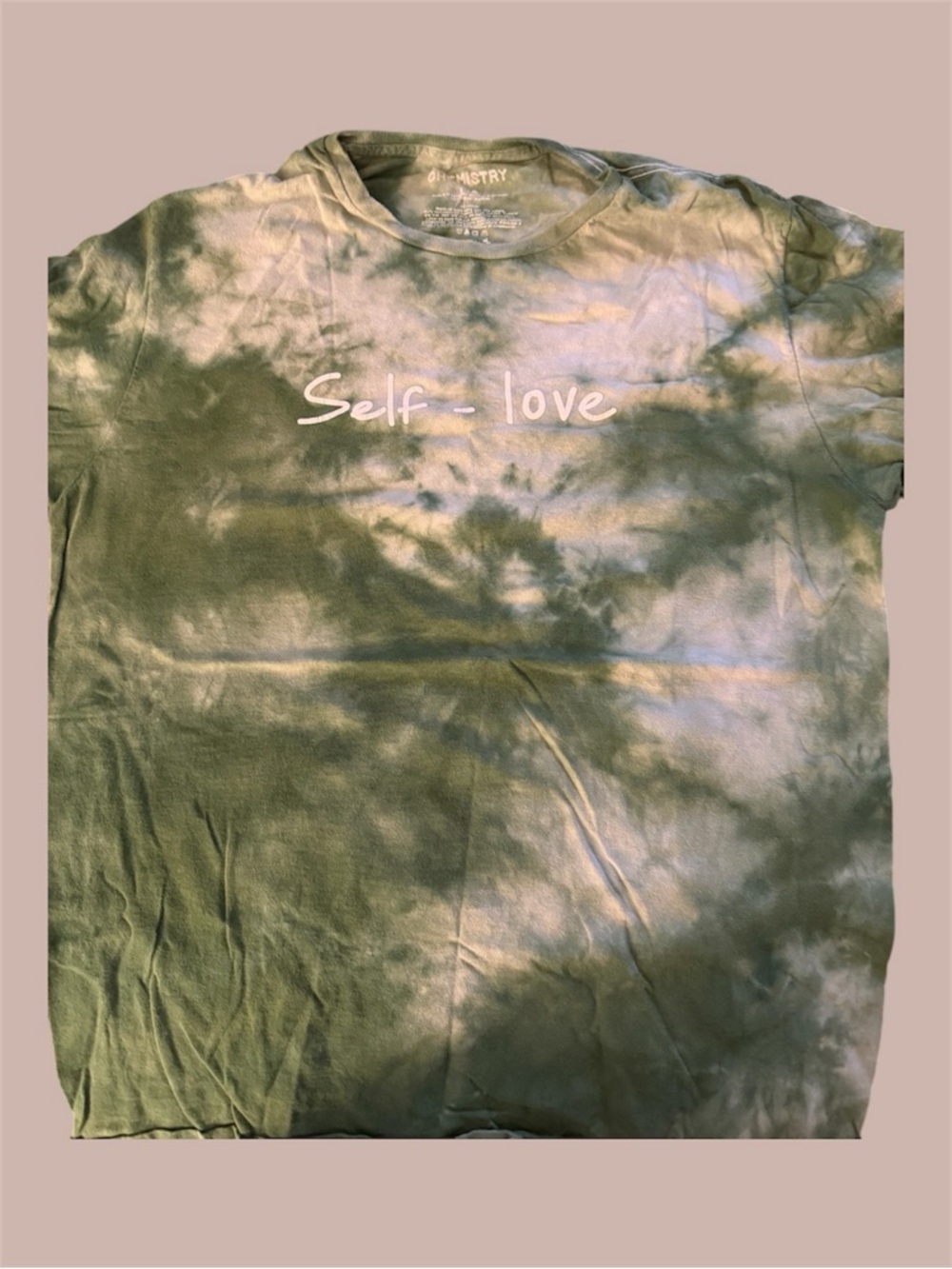 Chemistry Green Tie-Dye "Self-Love" Short Sleeve Tee